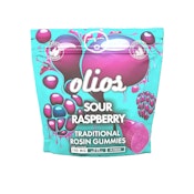 Sour Raspberry | Live Rosin Gummies | 100mg/10 Pieces |  Olio