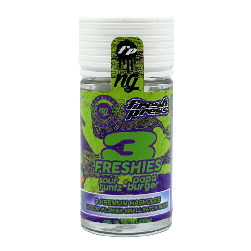 Fresh Press - Fresh Press x NG - Hash Hole - Sour Runtz x Papa Burger - Infused Preroll Pack - 3pk - 1.8g Main Image