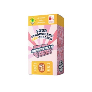 JOURNEYMAN - Journeyman 50:1 Sour Strawberry CBD Jellies (500mg CBD/10mg THC)