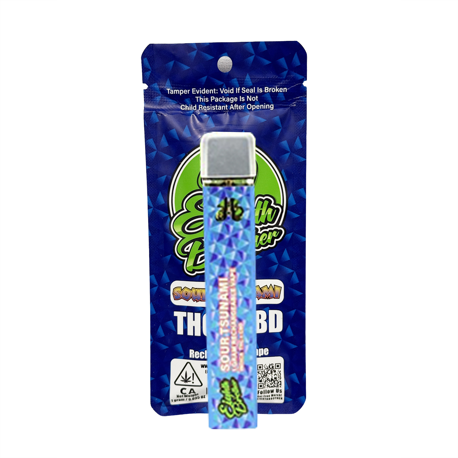 Eighth Brother Sour Tsunami THC/CBD 1:1 All-In-One Vape 1.0g