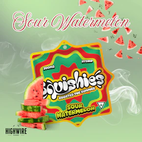 Squishies Hash Rosin Gummies Sour Watermelon 200mg