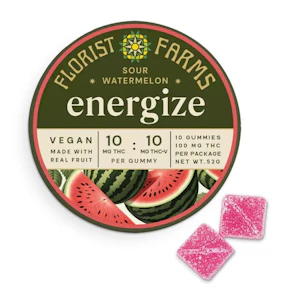 Florist Farms| Edibles | Sour Watermelon | 10 pc | 100MG