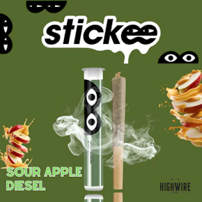 Stickee Sour Apple Diesel Live Resin Preroll 1.2g