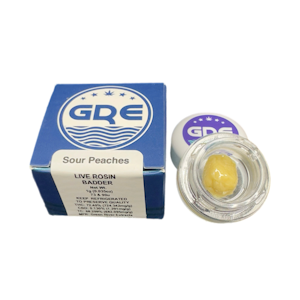 Green River Extracts - Sour Peaches | 1g Live Rosin Badder | Green River Extracts