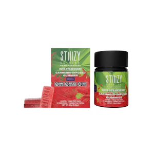 STIIIZY - Sour Strawberry  | 100mg Infused Gummies | Stiiizy