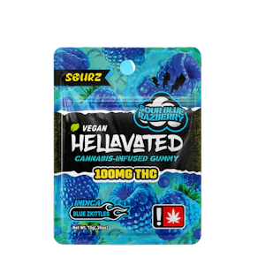HELLAVATED - Sour Blue Razberry "Sourz" Gummy | 100mg (THC)