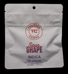 No Brand - Sour Grape Gummies 4CT 200MG