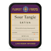 Sour Tangie | Infused Pre-roll | 0.5g 5-pack | Florist Farms