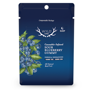 WYLD - Wyld | Sour Blueberry | 1:1 CBN:THC 1pc Gummy 