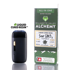 Willamette Valley Alchemy LLC - Sour GMO, Liquid Cured Resin, Disposable, 1g