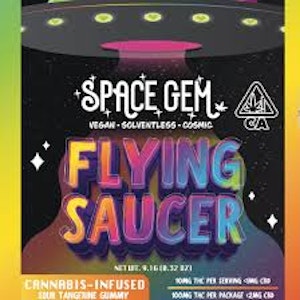 Space Gem - SPACE GEM | SOUR TANGERING FLYING SAUCER | EDIBLE | 100MG