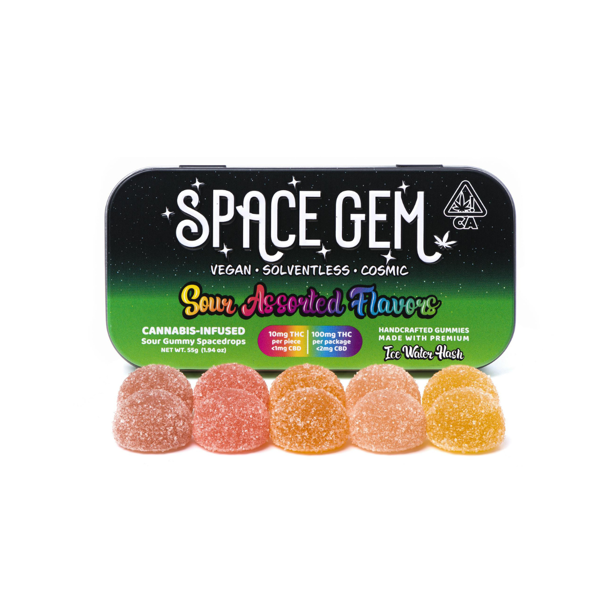 Sour Space Drops | 10pk 10mg THC Gummies | Space Gem