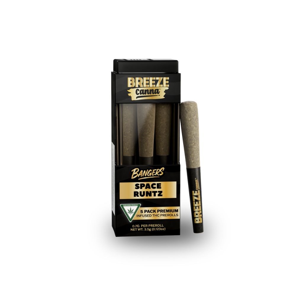 Space Runtz 5pk Bangers Live Resin Infused Prerolls (3.5g total/.7g each) - BREEZE CANNA