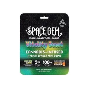 Space Gem - SOUR LEMON LIME - VITALITY BOOST MINI GEMS 100MG - SPACE GEM