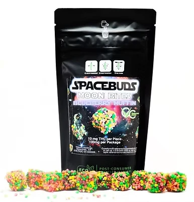 Spacebuds Moon Bites - Blueberry Muffin Live Rosin Edibles 10pk Main Image