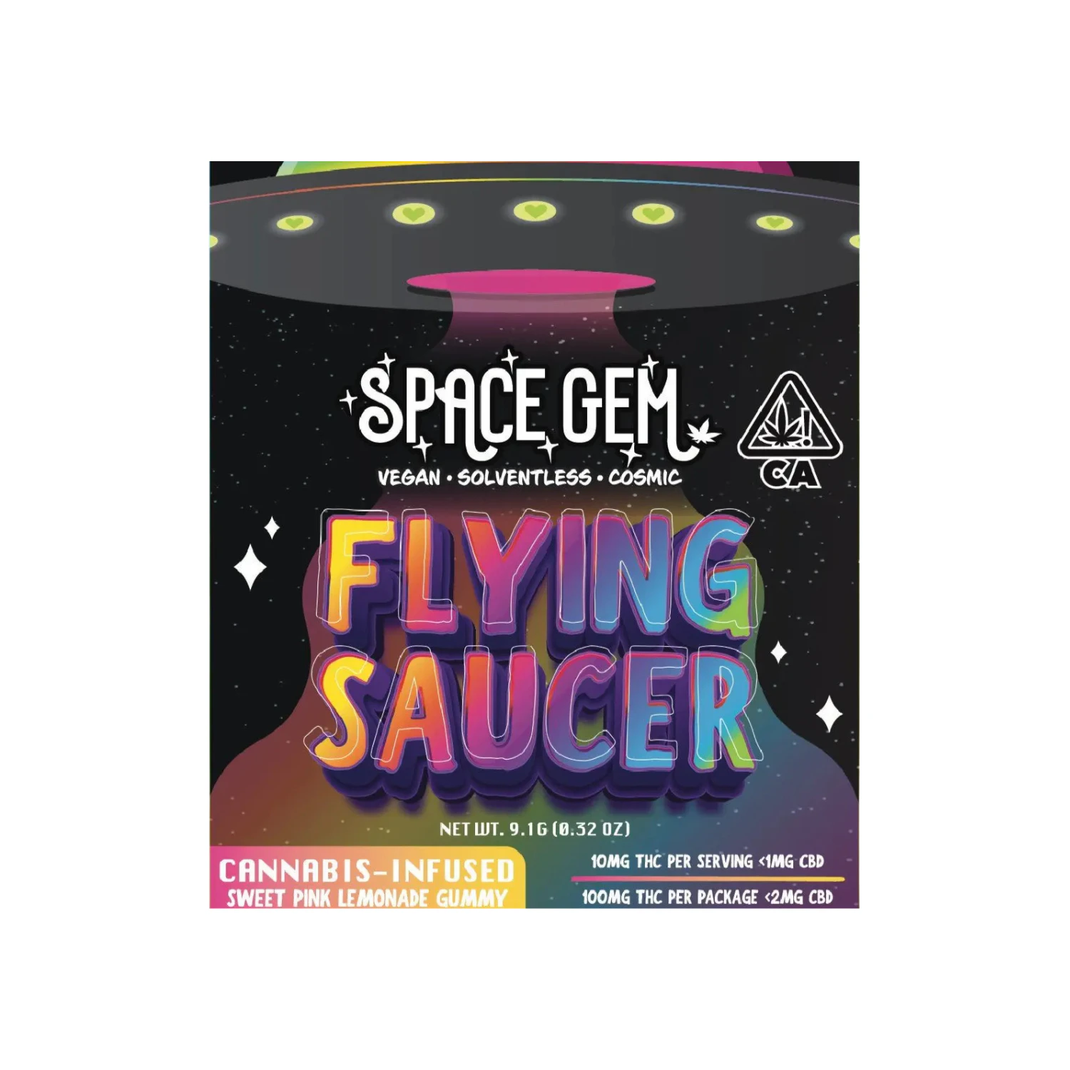 Space Gem - Space Gem - Sweet Pink Lemonade Flying Saucer 100mg - Cut to Dose Main Image