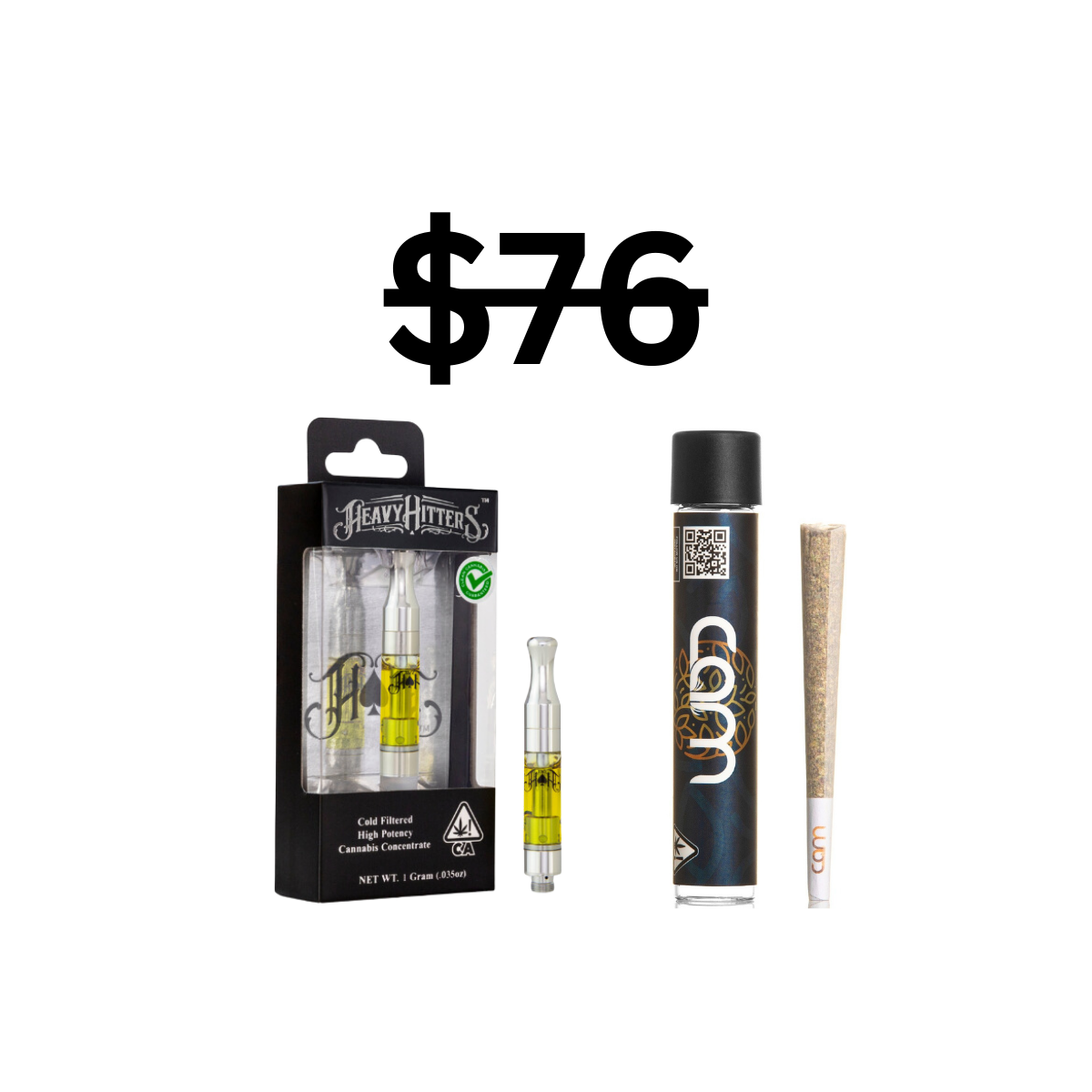 Spark & Vape Hybrid BUNDLE | 1x High Potency Vape + 1x Infused preroll | Heavy Hitters