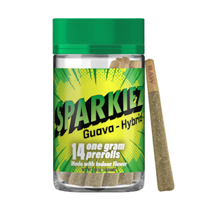 SPARKIEZ - Guava (H) | 1g 14pk Indoor Prerolls | Sparkiez 