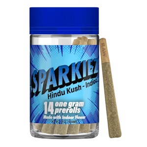 SPARKIEZ - Hindu Kush (I) | 1g 14pk Indoor Prerolls | Sparkiez
