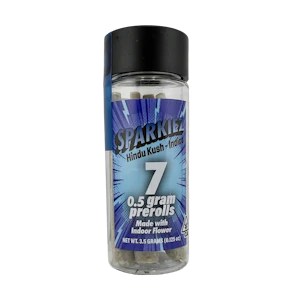 SPARKIEZ - Hindu Kush (I) | .5g 7pk Indoor Prerolls | Sparkiez