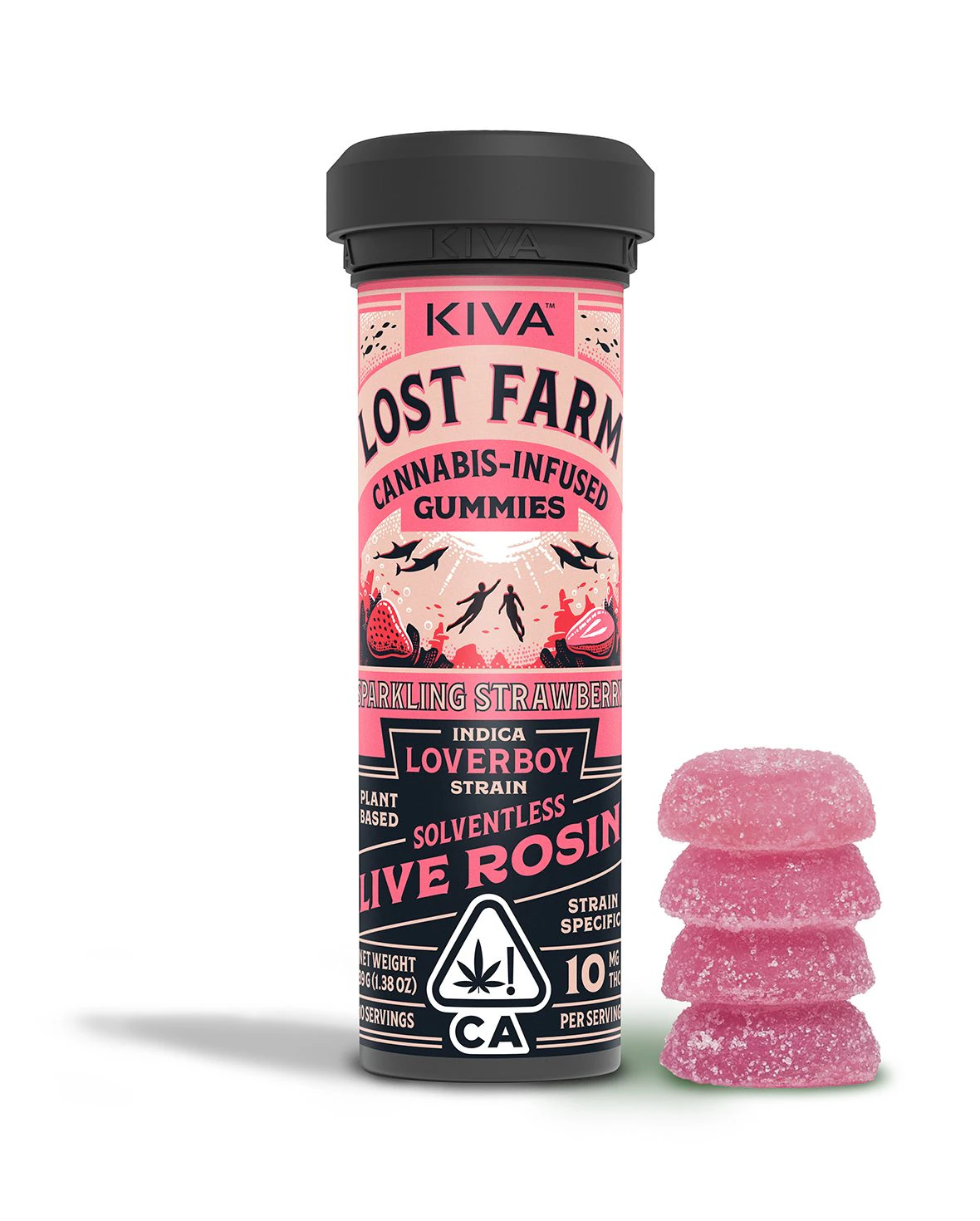 Lost Farm - Lost Farm Sparkling Strawberry Rosin Gummies 100mg Main Image