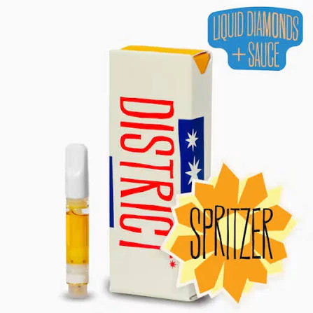 District Cannabis - Spritzer 1G Cart Liquid Diamonds and Sauce Vape Main Image
