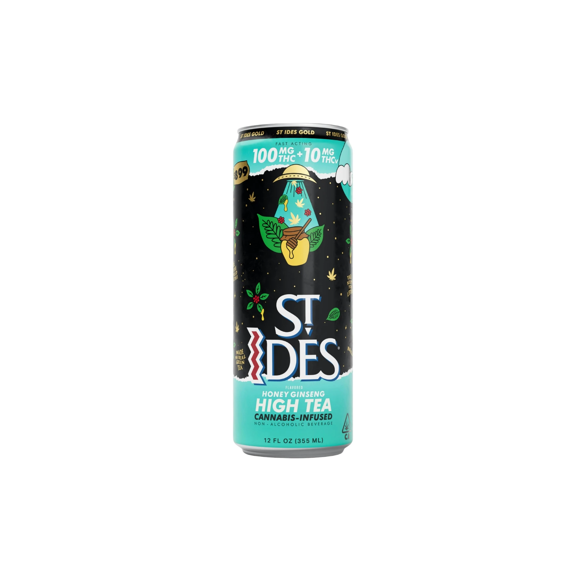 ST IDES - St Ides | Honey Ginseng Green Tea THCv | Beverage | [110mg] | Sativa Main Image