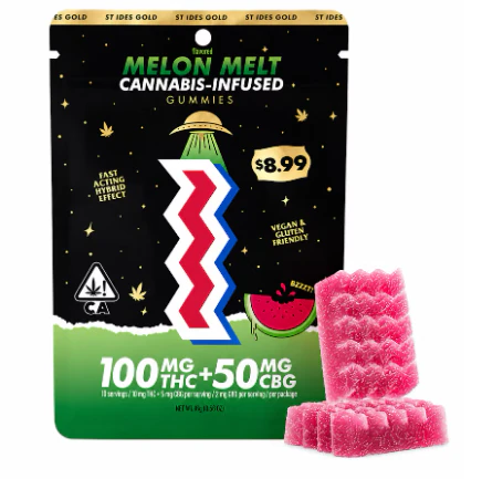 ST IDES - ST Ides - 100mg 2:1 THC:CBG Gummies - Melon Melt Main Image