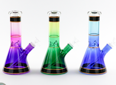 10" Stained Glass Beaker Bong