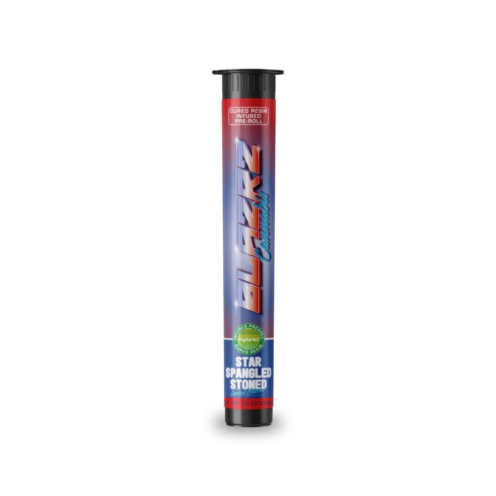 Star Spangled Stoned 1g Infused Preroll - BLAZRZ