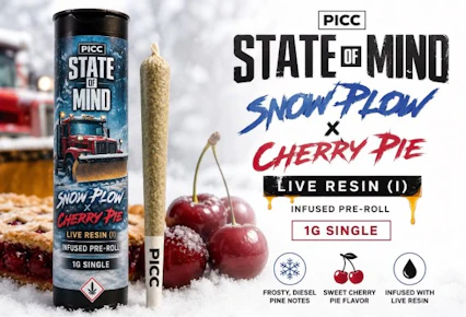 Picc | State Of Mind | Infused Pre-roll | Snow Plow X Cherry Pie | 1g