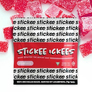 Detour - Stickee Ickees - Strawberry Vegan 5x40mg - 200mg