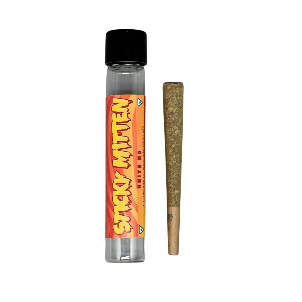 Sticky Mitten - White Mo 1.2g Bubble Hash Infused Preroll Main Image