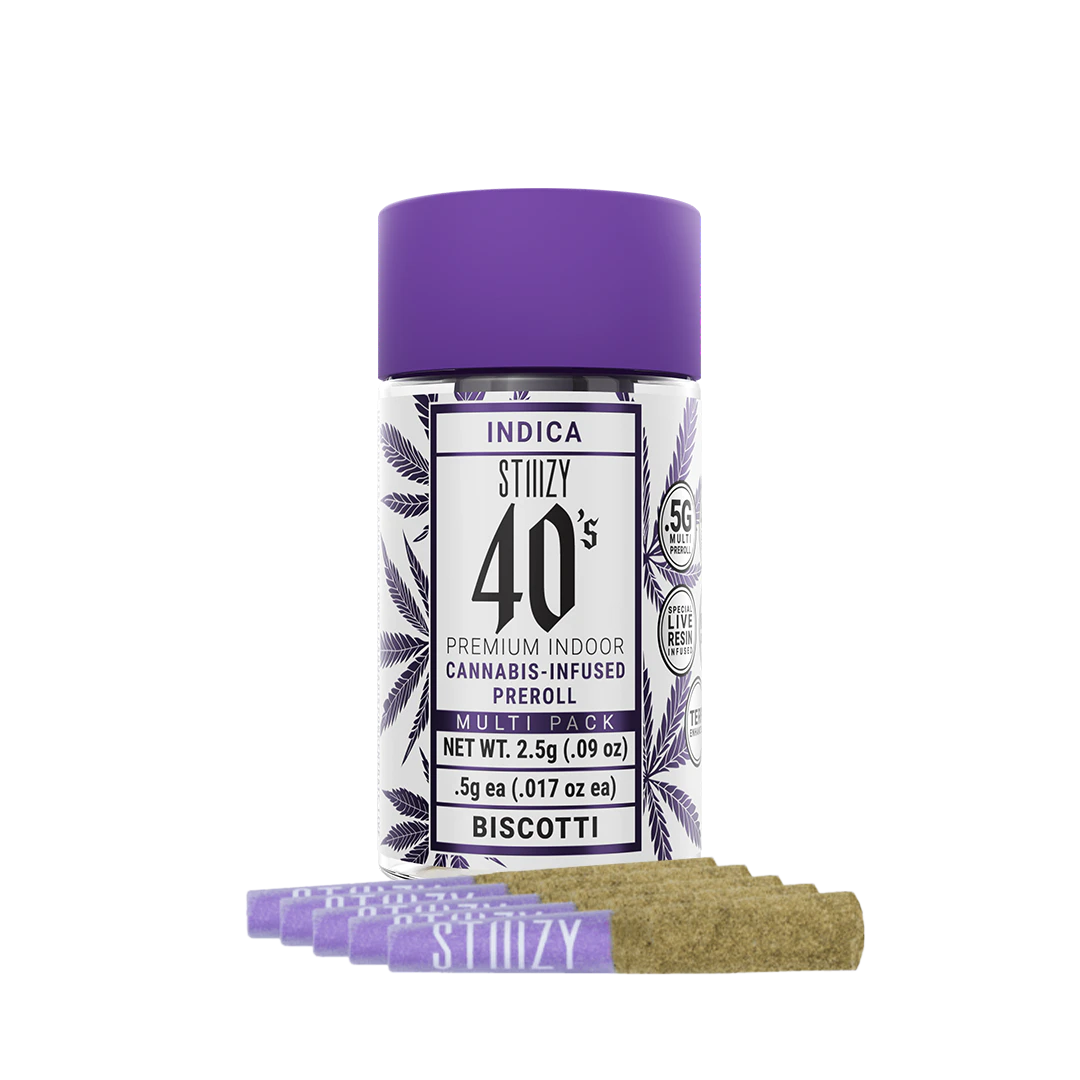 STIIIZY - Stiiizy - 5pk Infused Prerolls - Biscotti Main Image