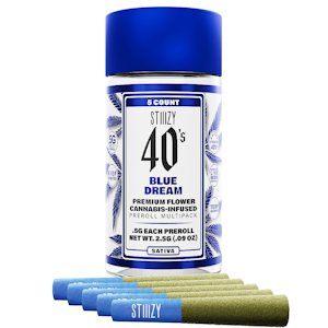 STIIIZY - Next Day - Blue Dream - 40's Infused Preroll 5 Pk (2.5g)