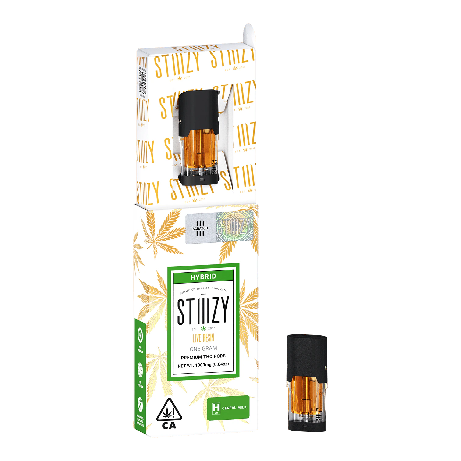 STIIIZY - Vape Cartridge - CEREAL MILK 1G Live Resin Pod - LQD Diamonds STIIIZY Main Image