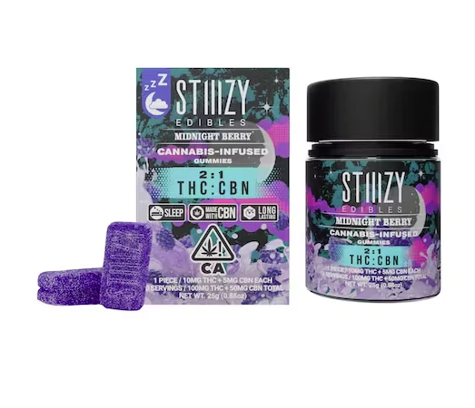 STIIIZY - STIIIZY | Midnight Berry 2:1 | CBN Gummies | 100mg Main Image