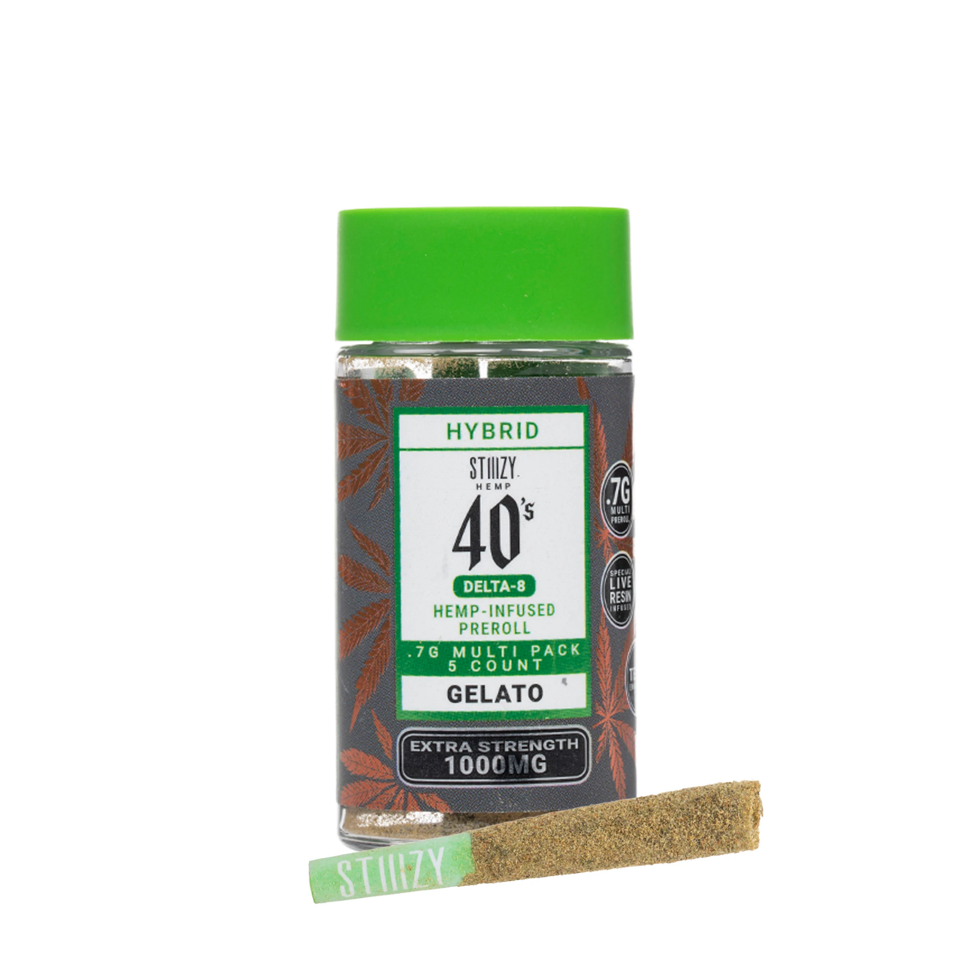 STIIIZY - Gelato | 5ct Delta 8 0.7g Prerolls Main Image