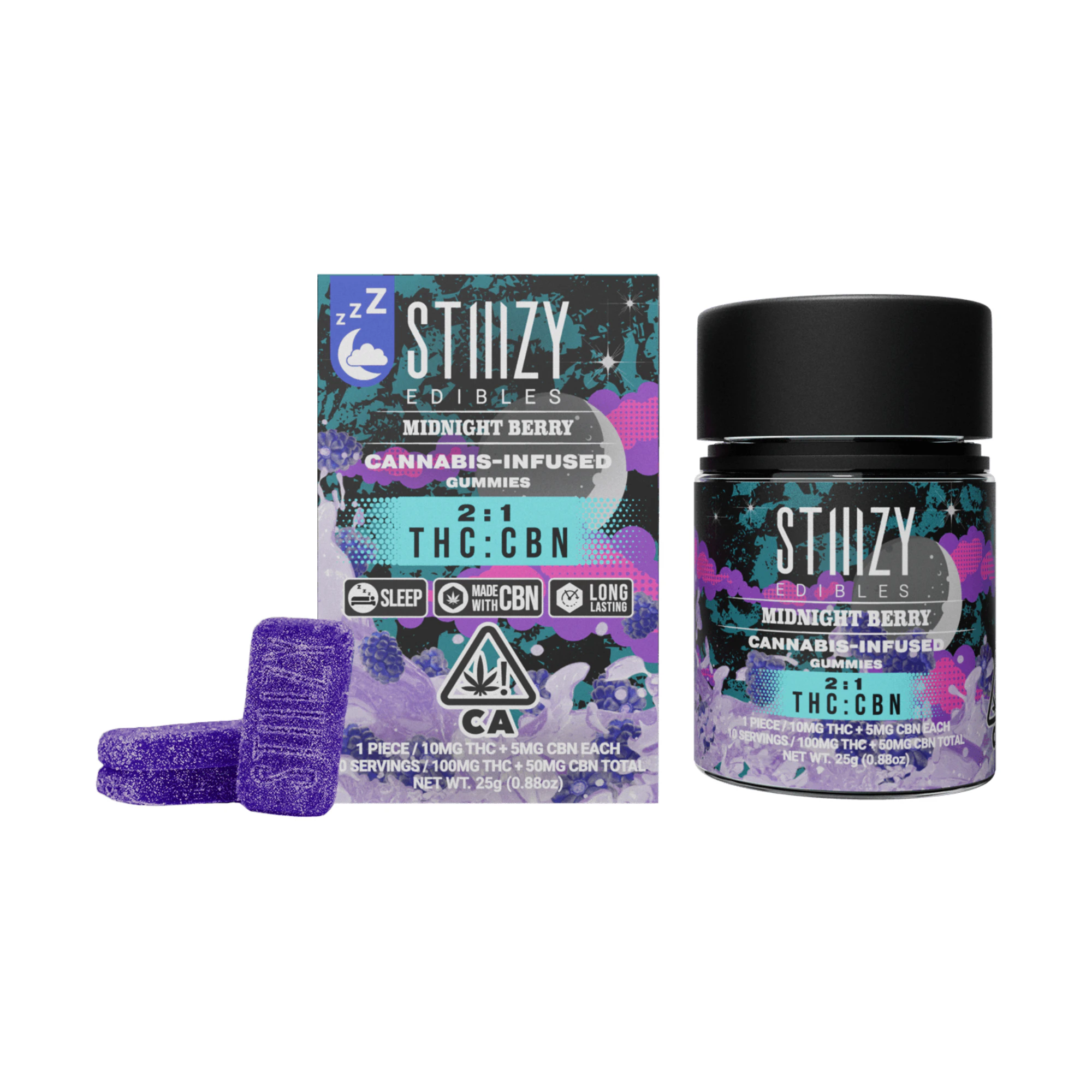 STIIIZY - Stiiizy Gummy - Midnight Berry CBN 2:1 100mg Main Image