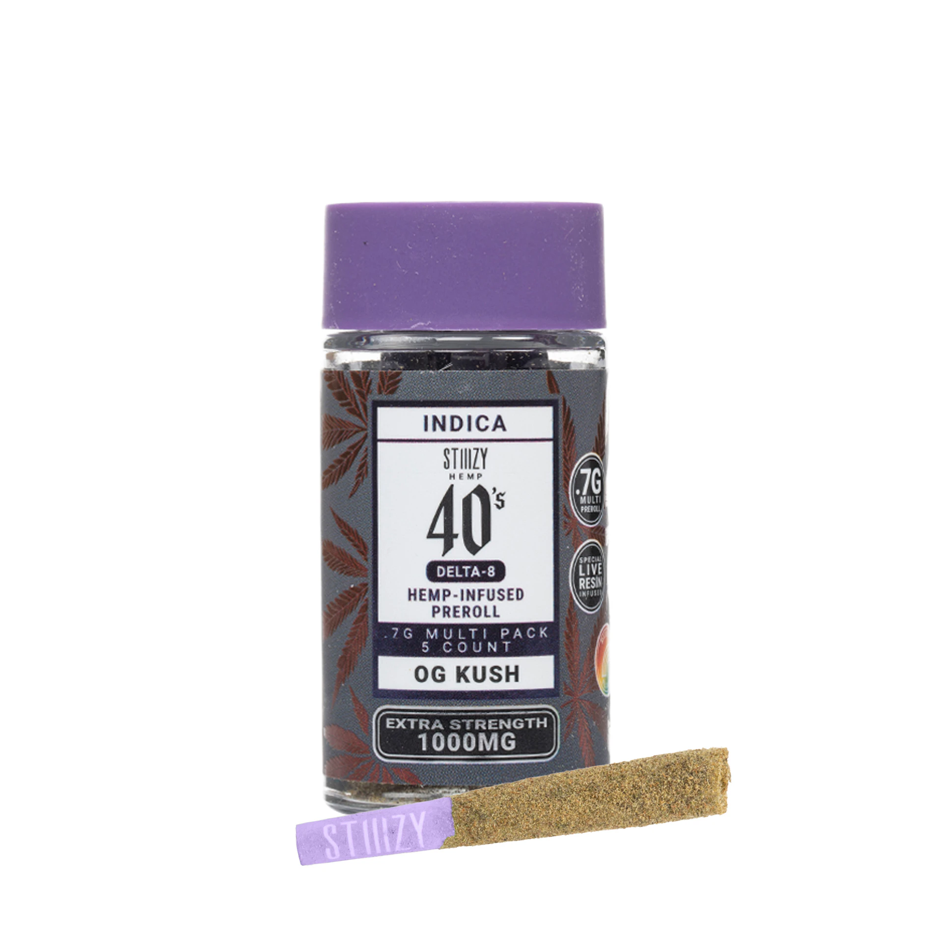 STIIIZY - OG Kush | 5ct Delta 8 0.7g Prerolls Main Image