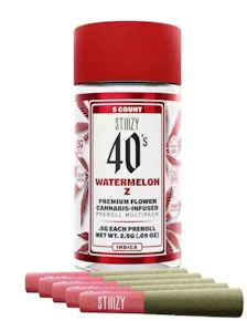 Stiiizy | 40's Infused Prerolls | Watermelon Z | 5pk | 2.5g