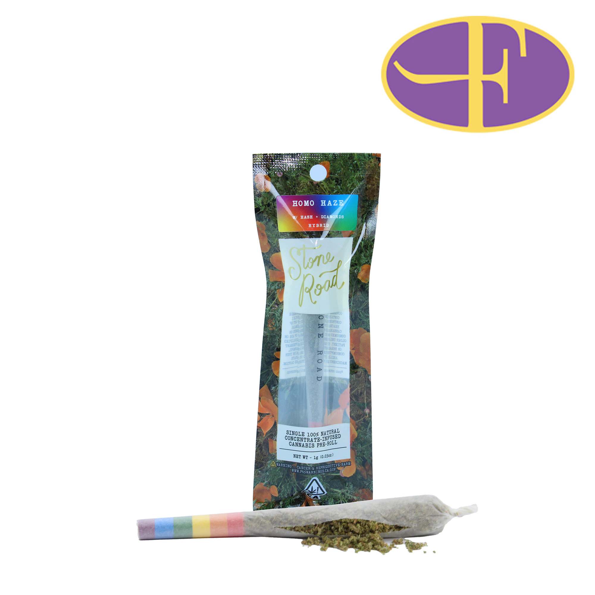 STONE ROAD - Homo Haze Hash & Diamond Infused Pre-Roll Main Image