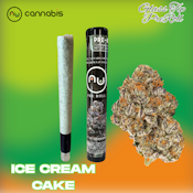 NuCannabis - Ice Cream Cake 1.2g GLASS TIP Pre-Roll - INDOOR PREMIUM FLOWER