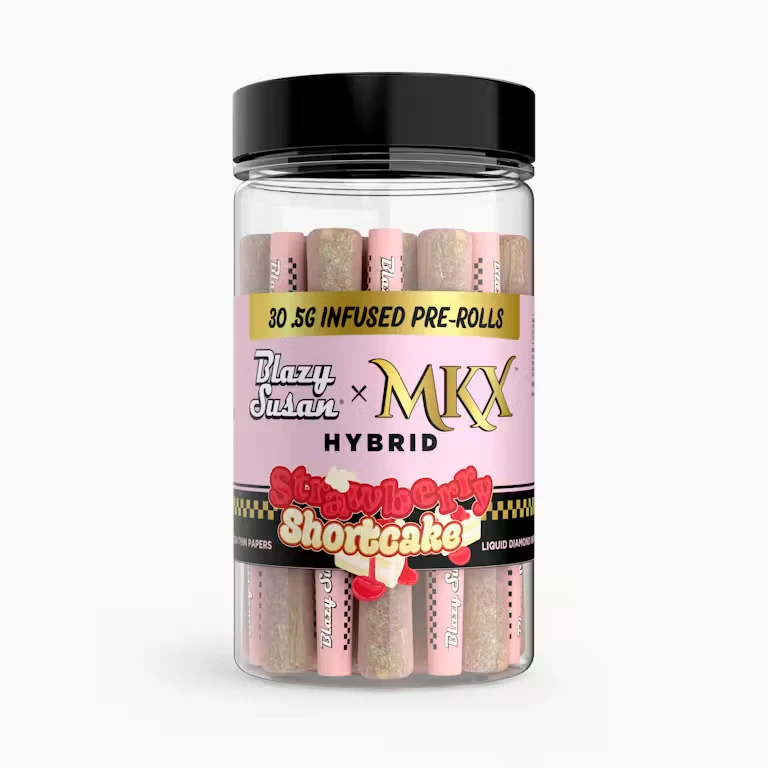 MKX - Blazy Susan x MKX - Strawberry Shortcake .5G Liquid Diamond Infused Pre-Roll (30 Pack) Main Image
