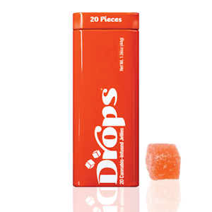 DROPS - Drops - CBD Rosin Gummy - 20 Pack - Edible - 100 mg - (1:2 CBD Rosy) Strawberry / Candy Apple