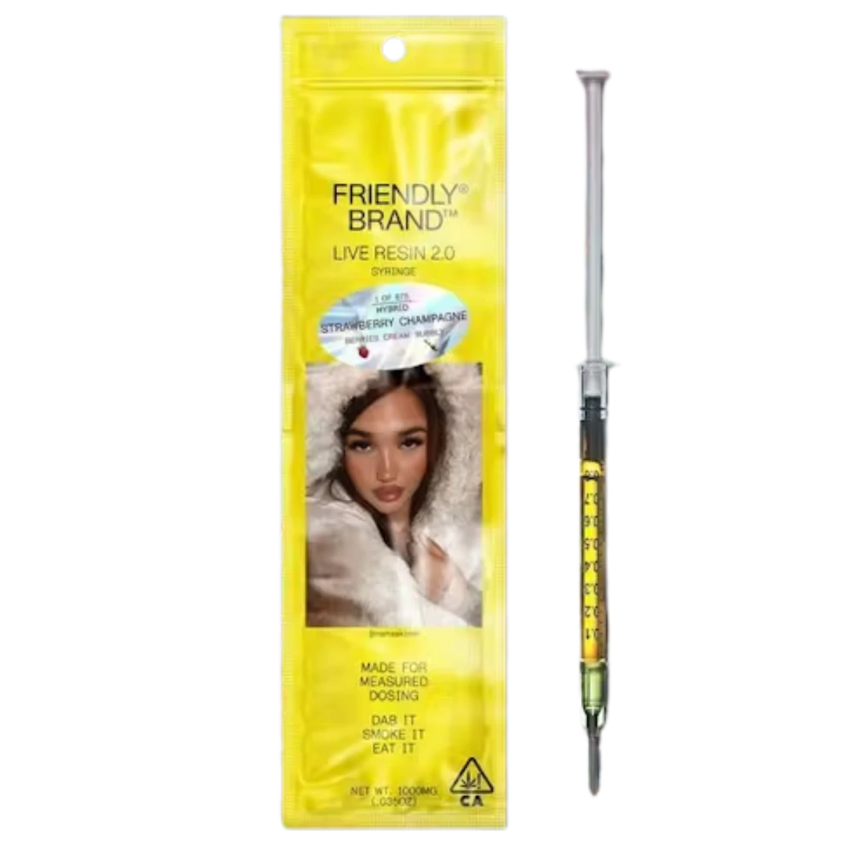 Friendly Brand - Strawberry Champagne (H) | 1g Full Live Resin Applicator | Friendly Farms Main Image