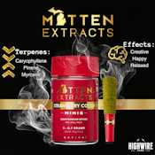 Mitten Extracts Strawberry Cough Infused Preroll 5pk 3.5g