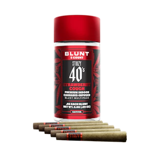 STIIIZY - Strawberry Cough (S) | .5g 5pk Infused 40s Mini Blunt | Stiiizy