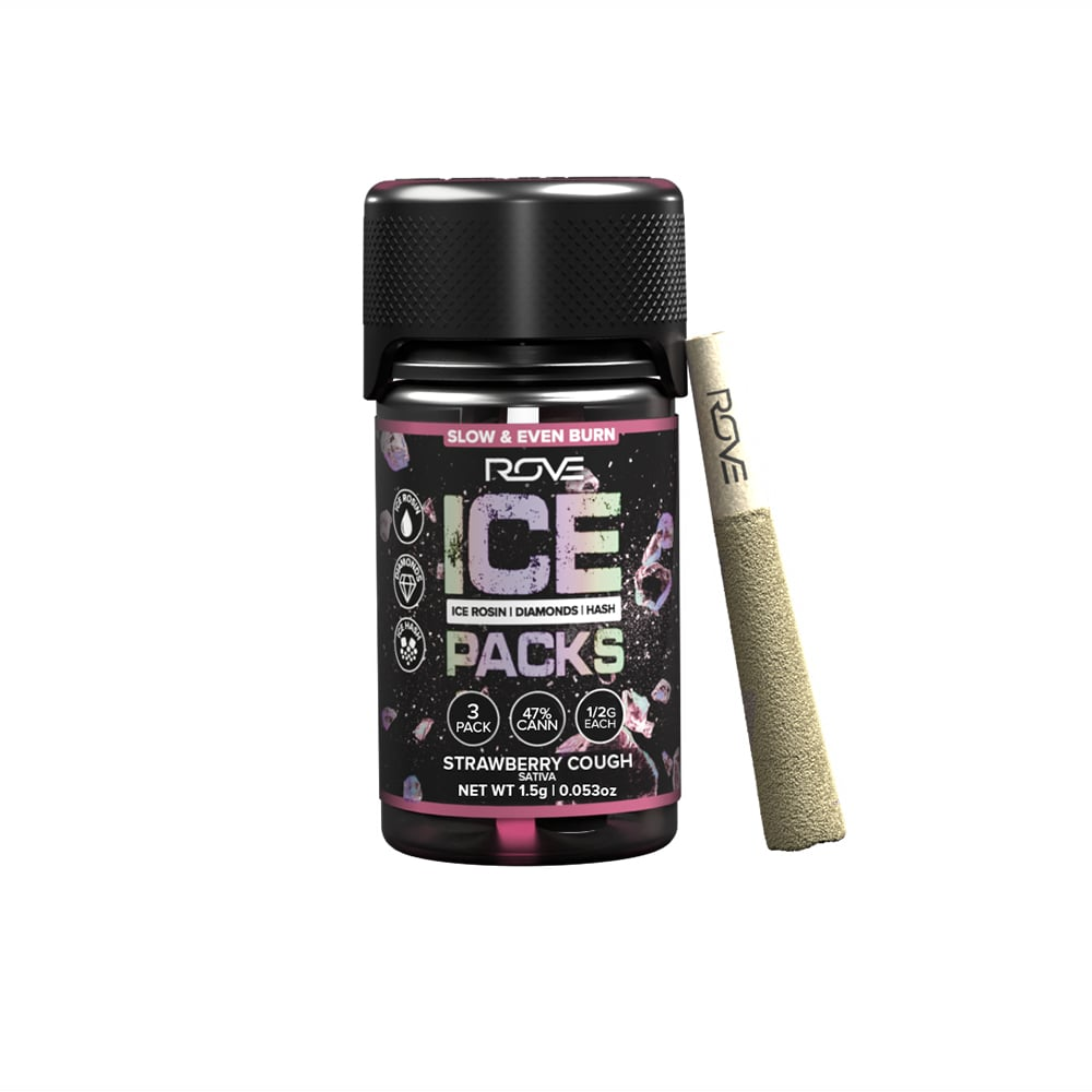 Strawberry Cough 5pk/3g Infused Ice Pack Prerolls