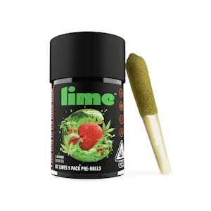 Lime - Lime Strawberry Cough Live Resin & Hash Infused Lil' Limes Mini Pre-Rolls 3.0g